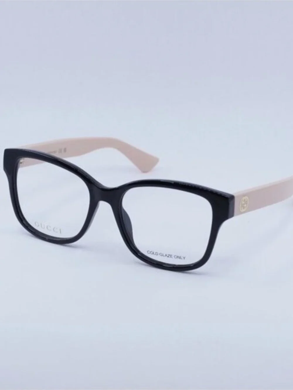 Gucci GG1340O 007 Eyeglasses Shiny Black/Pink 54mm Square Frame